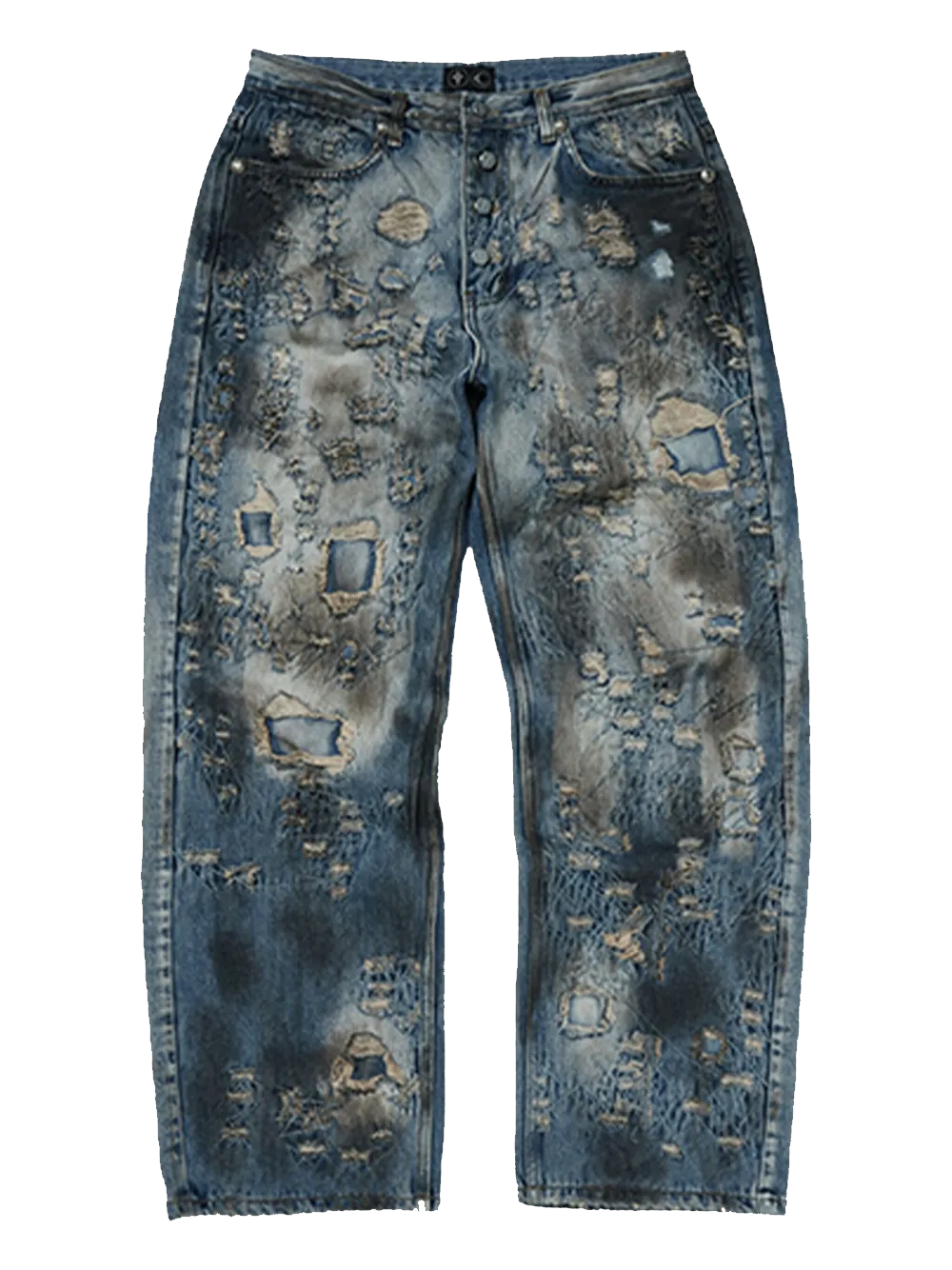 Combat Ripped Trousers